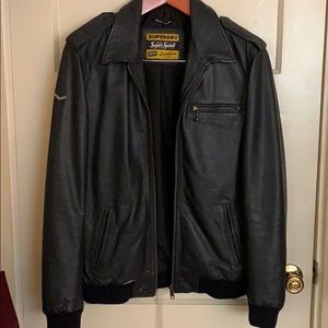 SUPERDRY Italian Leather Moto Jacket